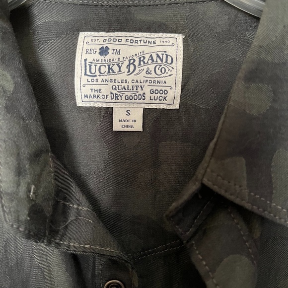 Lucky Brand Black Camo Western Shirt - Picture 4 of 4